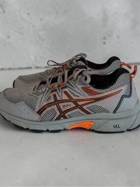 ASICS Men's GEL-Venture 8 Trail Running Shoes - Sheet Rock/Orange - Size 8.5